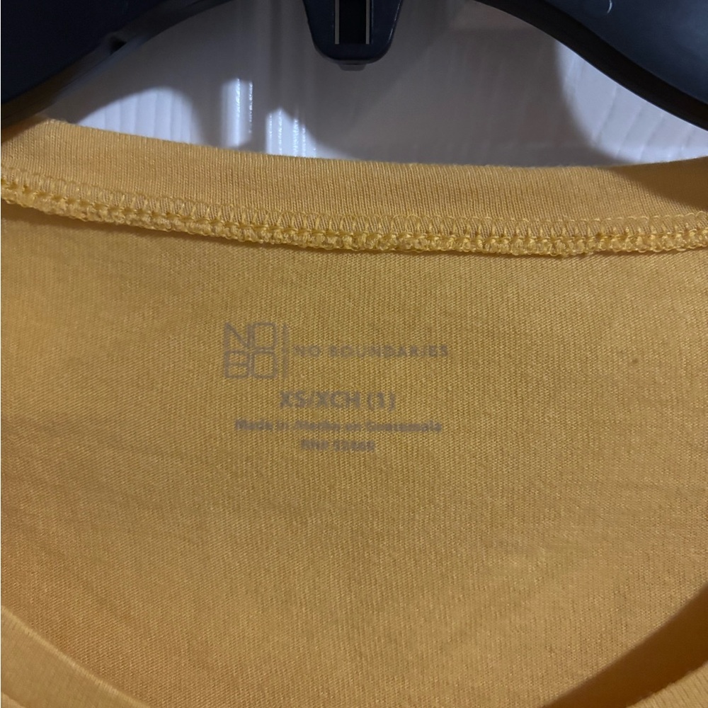 No Boundaries Mustard Yellow Crewneck Tee